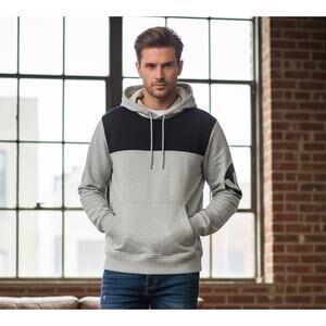 Michael Kors Two‑Tone Gray & Black XL Pullover Fleece Sweatshirt